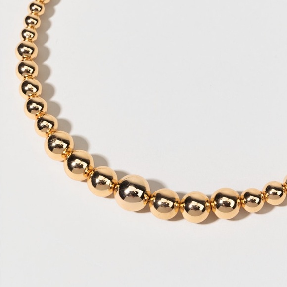 NWT Francesca’s Alice Beaded Choker Gold - Picture 2 of 4
